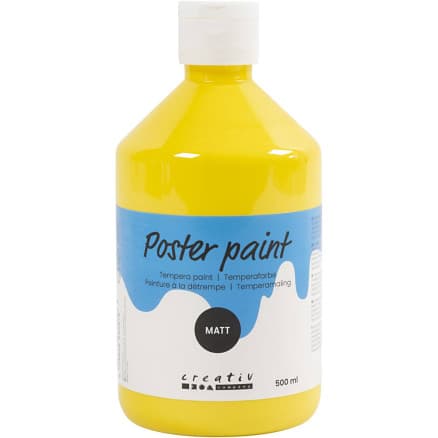 Temperafärg Matt, primärgul, 500 ml/ 1 flaska