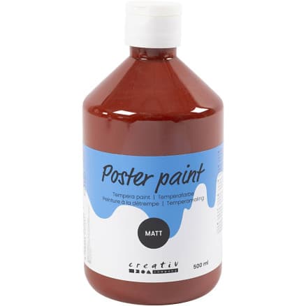 Temperafärg Matt, brun, 500 ml/ 1 flaska