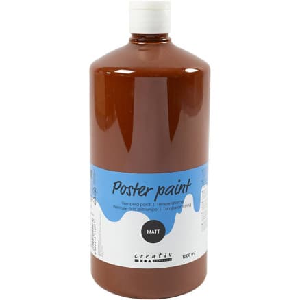 Temperafärg Matt, brun, 1000 ml/ 1 flaska