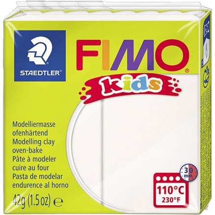 FIMOÂ® Kids Clay, vit, 42 g/ 1 förp.