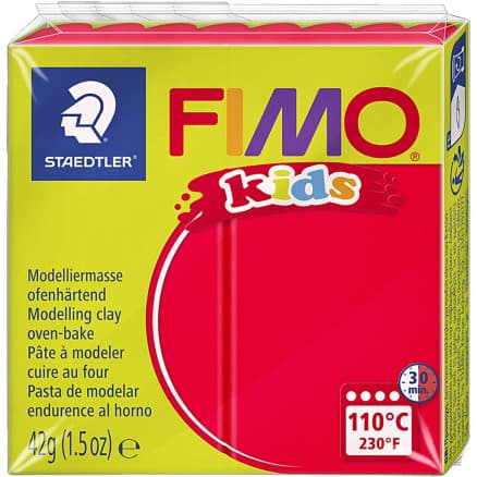 FIMOÂ® Kids Clay, röd, 42 g/ 1 förp.