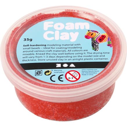 Foam ClayÂ® , röd, 35 g/ 1 burk