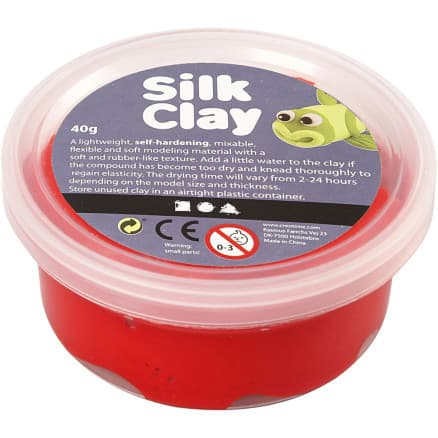 Silk ClayÂ®, röd, 40 g/ 1 burk