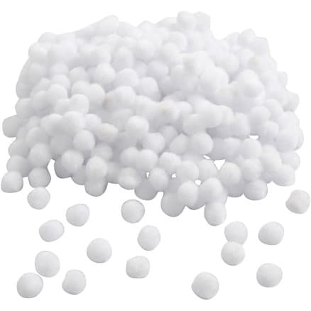 Pompoms, Dia. 10 mm, vit, 450 st./ 1 förp.