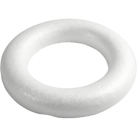 Ring med platt baksida, storlek 30 cm, tjocklek 40 mm, vit, 1 st.