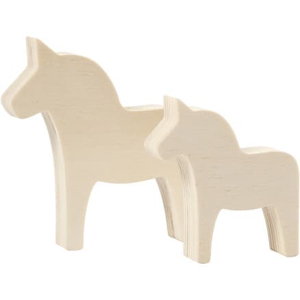 Häst, H: 8+10 cm, B: 7+9,5 cm, tjocklek 1,8 cm, 2 st./ 1 förp.