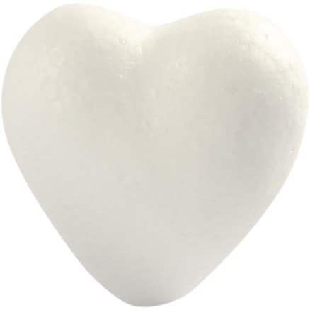 Hjärtan, H: 6 cm, D: 3 cm, B: 6 cm, vit, 5 st./ 1 förp.