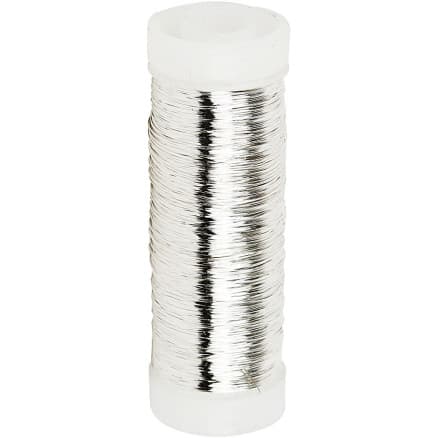 Försilvrad tråd, tjocklek 0,2 mm, försilvrad, 50 g, 110 m/ 1 rl.