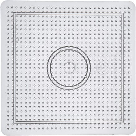Pärlplattor, stl. 14,5x14,5 cm, medium, klar, 1 st.