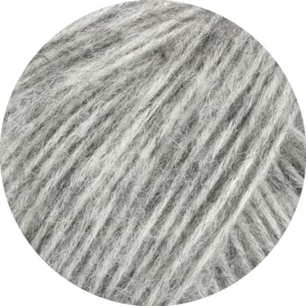 Lana Grossa Natural Alpaca Pelo Garn 3 Melange Ljusgrå