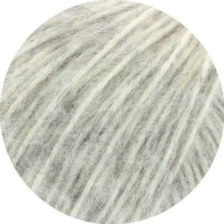 Lana Grossa Natural Alpaca Pelo Garn 002 Naturvit/Ljusgrå