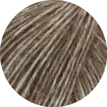 Lana Grossa Natural Alpaca Pelo Garn 008 Mörkbrun Melerat