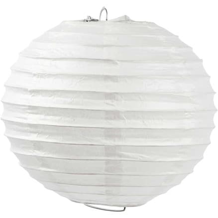 Rispapperslampa, Rund, diam. 20 cm, vit, 1 st.