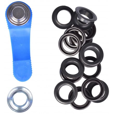 Prym Ã–ljetter / Segelringar Svart Oxyd. 14mm - 10 st