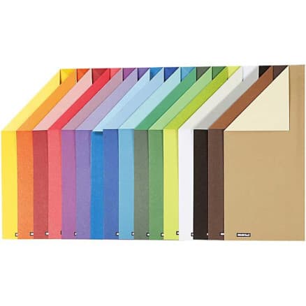 Färgad Kartong, A4, ark 210x297 mm, 100 g, 16 mix. ark/ 1 förp.