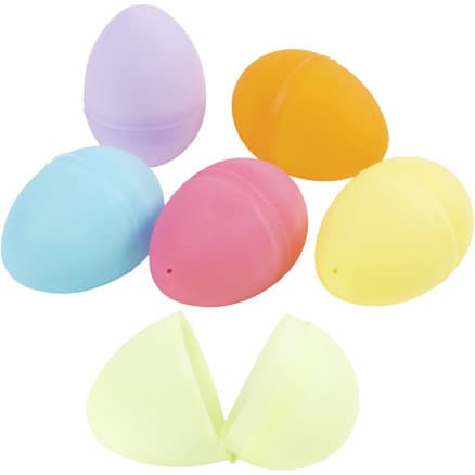 Ägg, H: 6 cm, Dia. 4 cm, pastellfärger, 12 st./ 1 förp.
