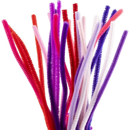 Piprensare, L: 30 cm, tjocklek 6 mm, lila/rosa harmoni, 25 st / 1 pk.