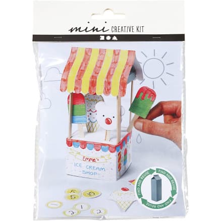 Mini DIY Kit, Mjölkkartong glasskiosk, 1 förp.