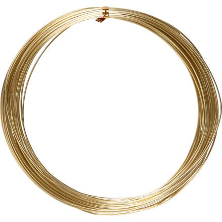 Aluminiumtråd, Rund, tjocklek 1 mm, guld, 16 m/ 1 rl.
