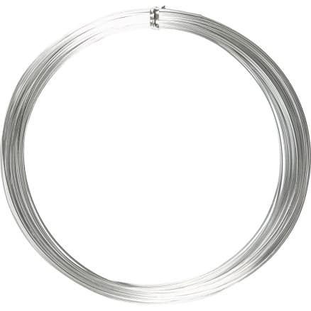 Aluminiumtråd, Rund, tjocklek 1 mm, silver, 16 m/ 1 rl.