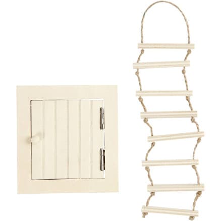 Takklämma och repstege, storlek 9-20 cm, 1 set