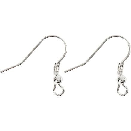 Ã–ronkrokar, L: 18 mm, försilvrad, 10 st./ 1 förp.