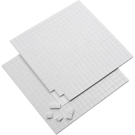 Fästkuddar 3D, stl. 5x5 mm, tjocklek 2 mm, vit, 2x400 st., 2 ark/ 1 förp.