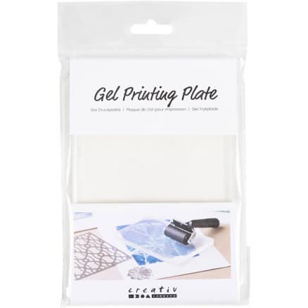 Gel Tryckplatta, storlek 12,7x17,8x1 cm, matt transparent, 1 st.