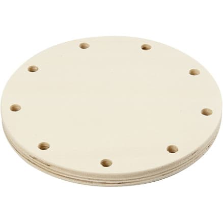Bas för korgflätning, diam. 12 cm, tjocklek 10 mm, 1 st.