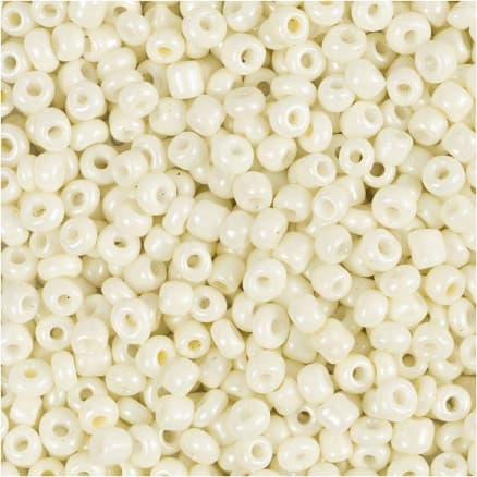Rocaillepärlor, Dia. 3 mm, stl. 8/0, Hålstl. 0,6-1,0 mm, pärlemor, 25 g/ 1 förp.