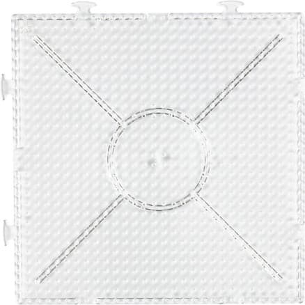 Pärlplatta, stor samling fyrkant, storlek 15x15 cm, medium, klar, 1 st.