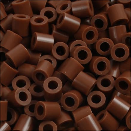 Fotopärlor, storlek 5x5 mm, hålstorlek 2,5 mm, medium, choklad (27), 1100 st / 1 pk.