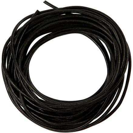 Läderkabel, tjocklek 2 mm, svart, 4m/ 1 rl.