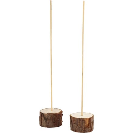 Träfötter med tillhörande pinne, H: 3 cm, Dia. 5 cm, 2 set/ 1 förp.