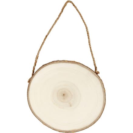 Dörrskylt, diam. 12-14 cm, tjocklek 1,5 cm, 1 st.