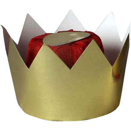 Drottningkrona, H: 7 cm, diam. 9 cm, guld, 1 st.