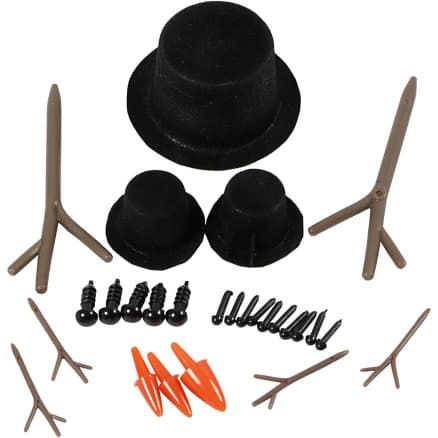 Tillbehör till snögubbe, stl. 2,3-7 cm, 3 set/ 1 förp.