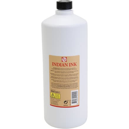 Flytande tusch, svart, 1000 ml/ 1 flaska