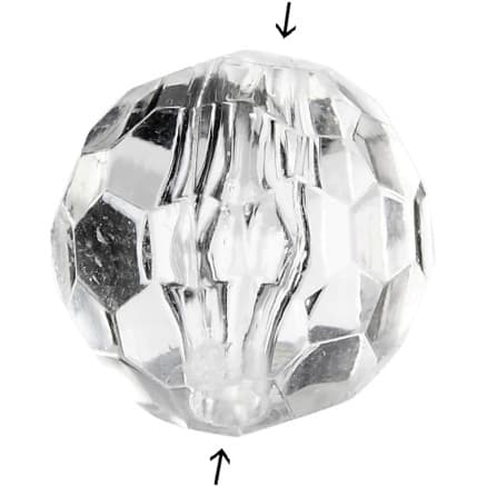 Prismor, stl. 12 mm, Hålstl. 1,2 mm, blank transparent, 77 st./ 1 förp.