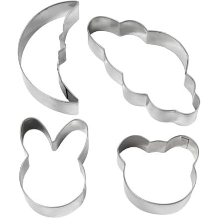 Utsticksform, moln, hare, björn, måne, H: 10 cm, 4 st./ 1 förp.