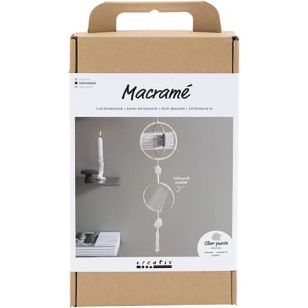 DIY Kit Makram�, Mobil, gr�, off white, 1 f�rp.