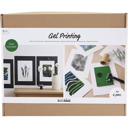 Grupp DIY Kit Geltryck, Färgstarka tryck, 1 förp.