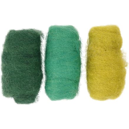Kardad Ull, grön/turkos harmoni, 3x10 g/ 1 förp.