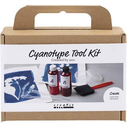 Verktygskit för Cyanotypi, Tillbehör, blå, 1 förp.
