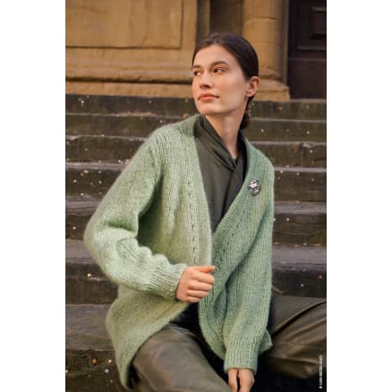 Cardigan, Superkid Seta, Setasuri av Lana Grossa - Stickmönster för cardigan storlek 36-50