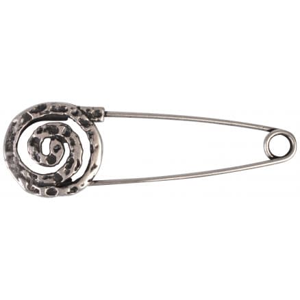 Kiltnål Spiral Gl. Silver 75mm