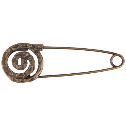 Kiltnål Spiral Gl. Guld 75mm