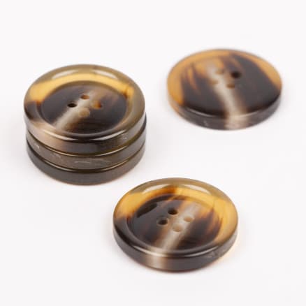 Drops knapp imitation horn (karamell) 25mm 711 - 50 st.