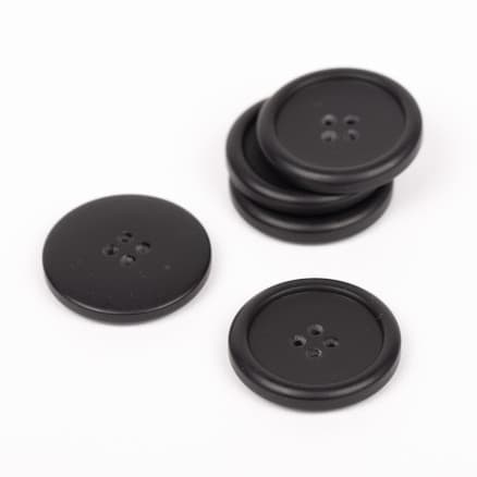 Drops Button Matt Svart 23mm 815 - 50 st.