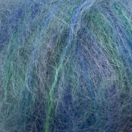 Permin Bella Mohair Garn 54 Lila/Grön/Blå